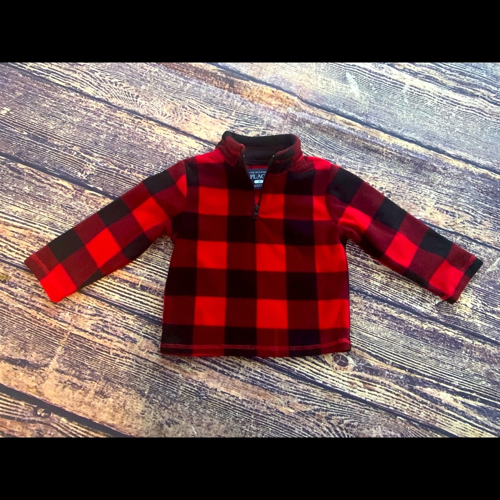 Boys Buffalo plaid fleece pull over New